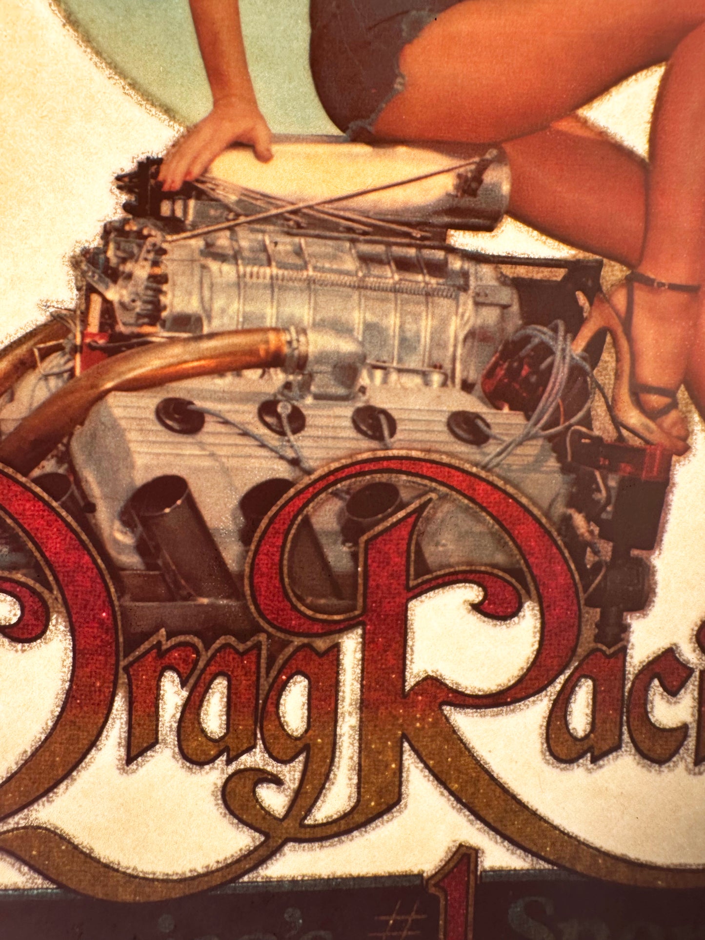 Linda Vaughn Drag Racing Vintage Iron On Heat Transfer