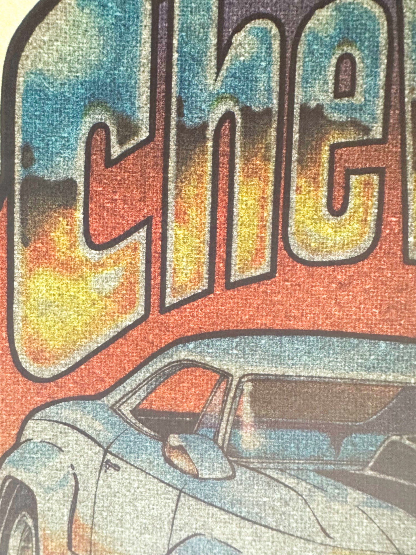 Chevy Chevelle Vintage Glitter Iron On Heat Transfer