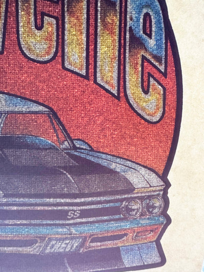 Chevy Chevelle Vintage Glitter Iron On Heat Transfer