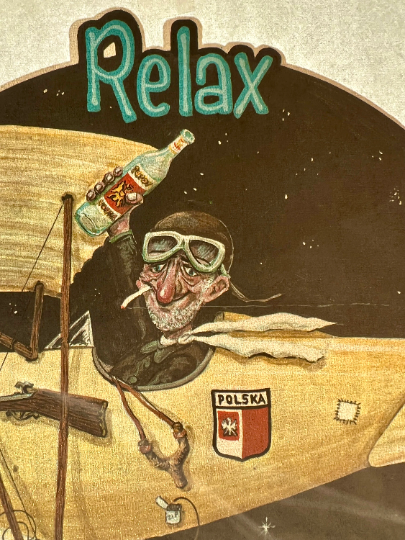 Relax...The Polish Air Force is on Alert Vintage Iron On Heat Transfer