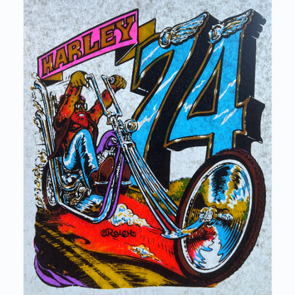 Harley 74 Vintage Iron On Heat Transfer