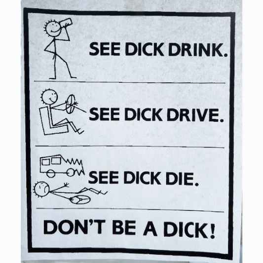 See Dick Drink... Vintage Iron On Heat Transfer