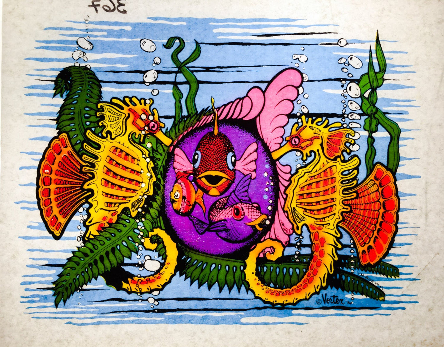 Under the Sea Vintage 1974 Iron On Heat Transfer