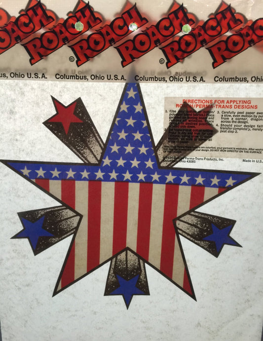 American Stars Vintage 1975 Roach Incorporated Iron On Heat Transfer