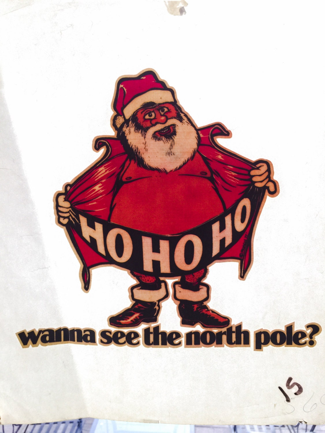 Wanna See the North Pole? Vintage Iron On Heat Transfer