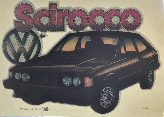 Volkswagen VW Scirocco Vintage Iron On Heat Transfer
