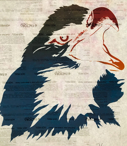 Bald Eagle Vintage Iron On Heat Transfer