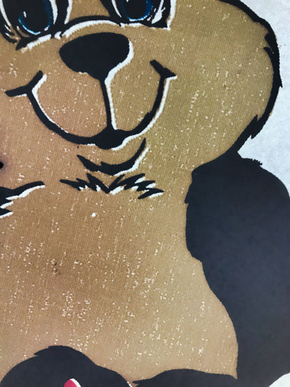 Panda and Balloon Vintage Iron On Heat Transfer