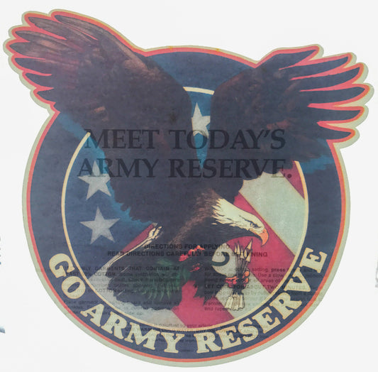Go Army Reserve Vintage Iron On Heat Transfer