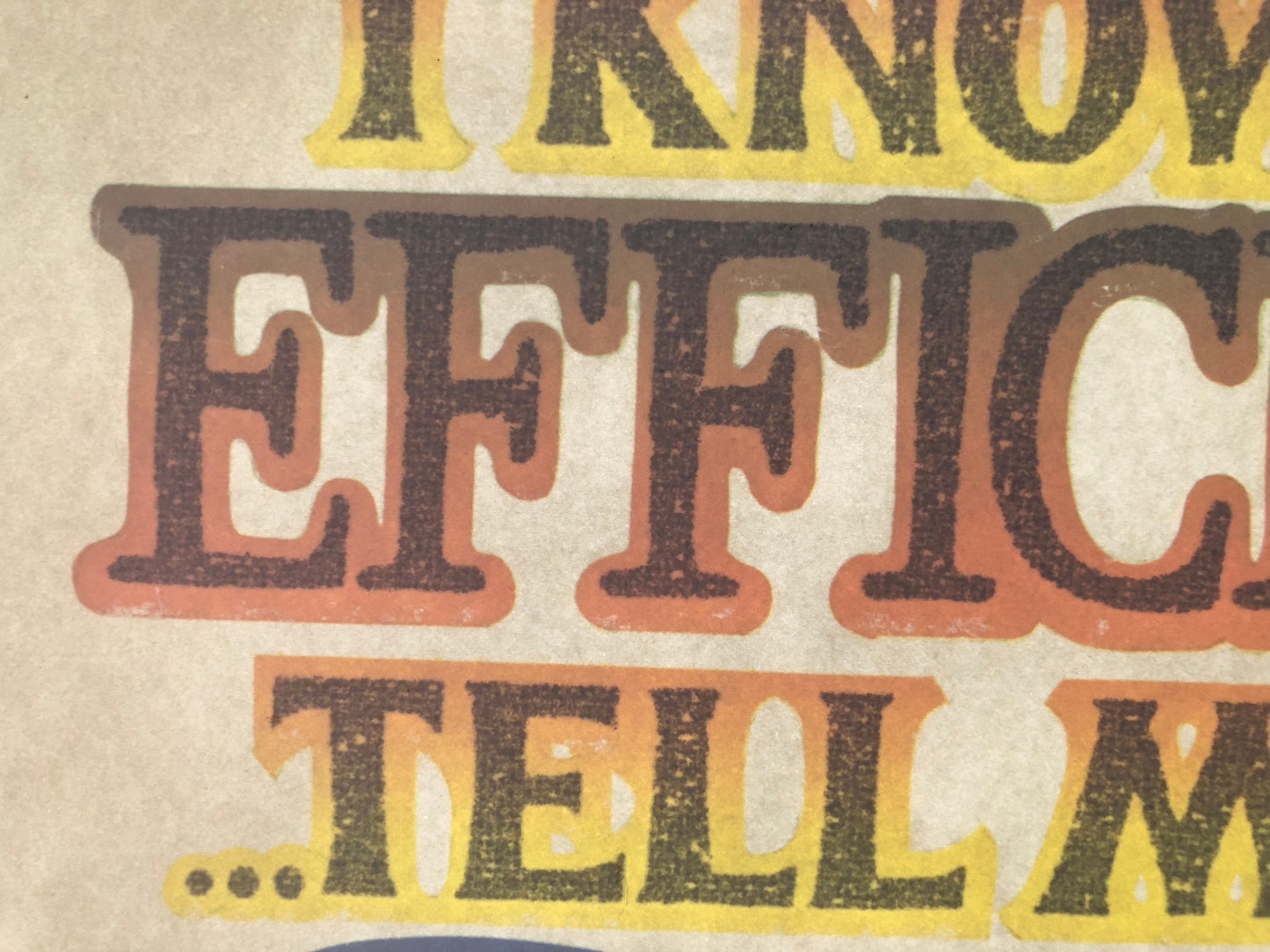 I Know I'm Efficient... Vintage Glitter Iron On Heat Transfer