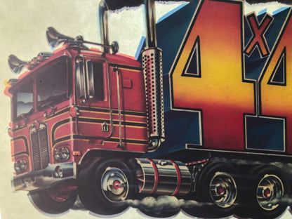4 x 4 x 4 x 4 Semi Truck Roach Incorporated Iron On Heat Transfer