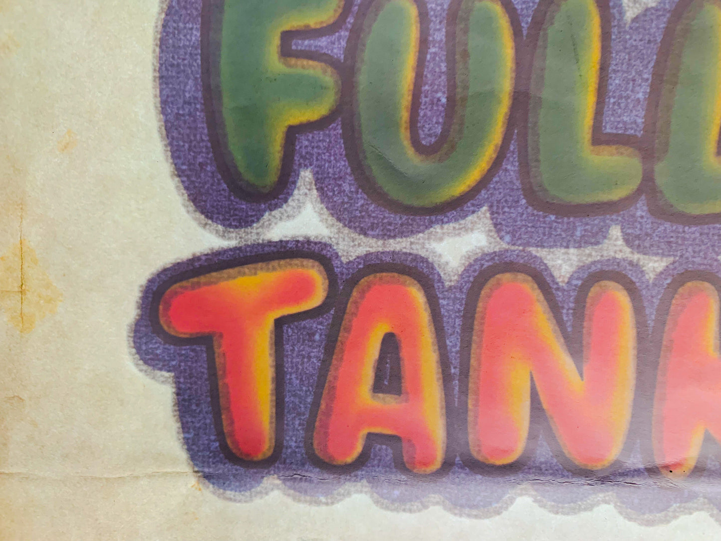 Happiness is a Full Tank Vintage Iron On Heat Transfer