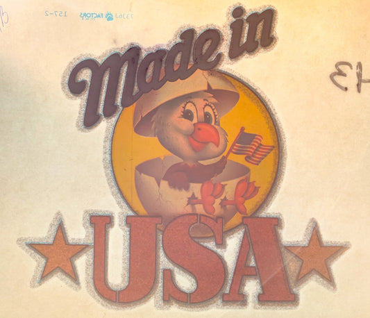 Made in USA Vintage Glitter Iron On Heat Transfer
