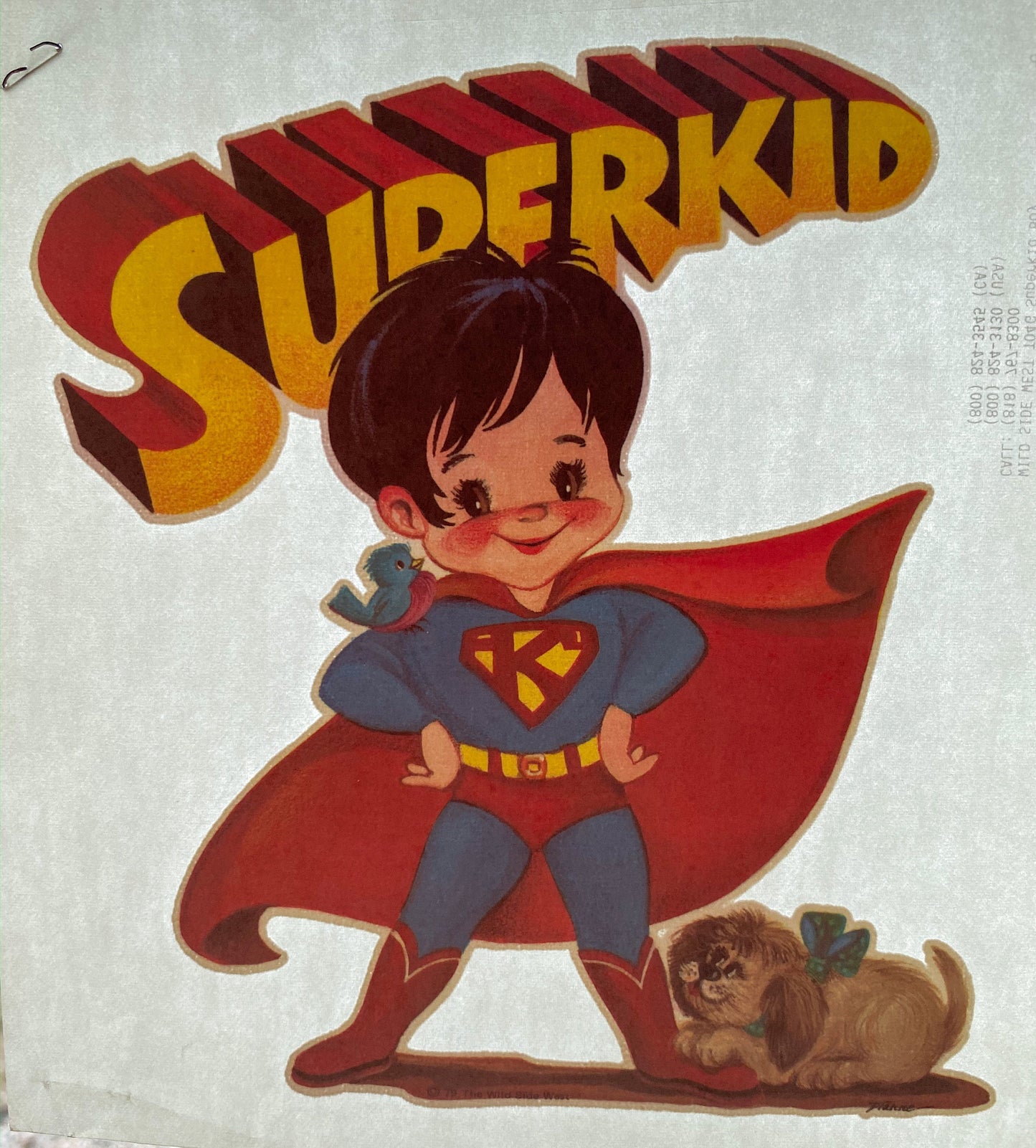 Super Kid Vintage Iron On Heat Transfer