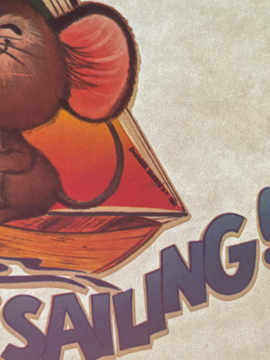 Happy Sailing! Vintage Iron On Heat Transfer