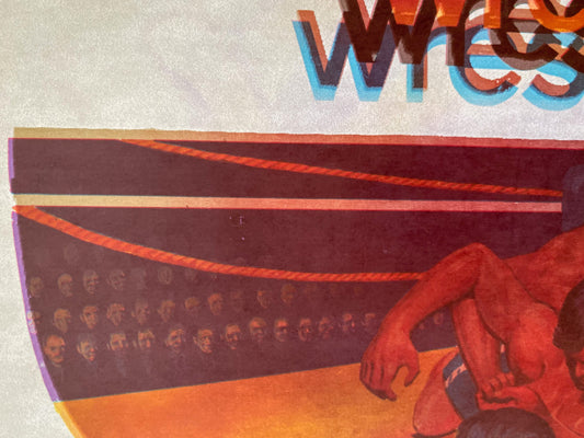 Wrestling Vintage Iron On Heat Transfer
