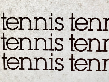 Tennis in Black  Vintage Iron On Heat Transfer