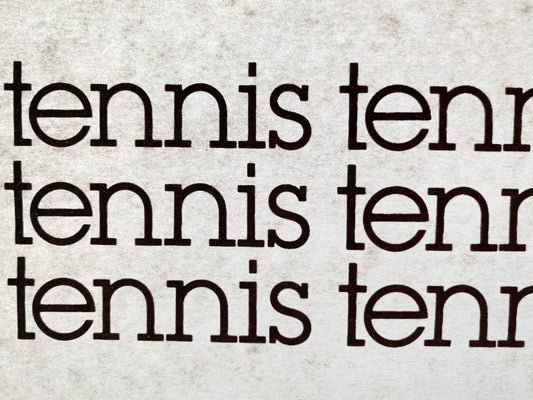 Tennis in Black  Vintage Iron On Heat Transfer