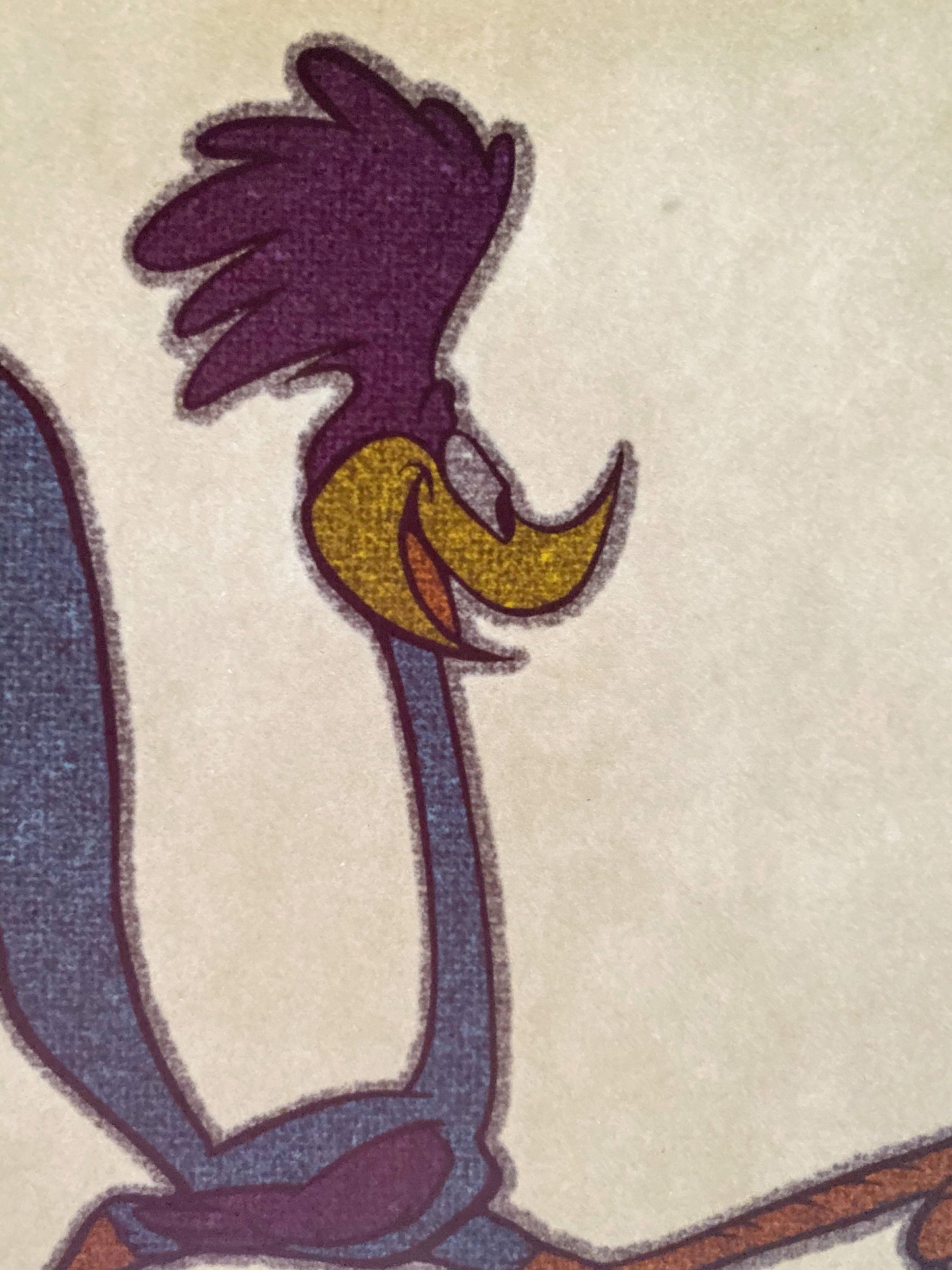Warner Bros. Road Runner GLITTER Vintage Iron On Heat Transfer