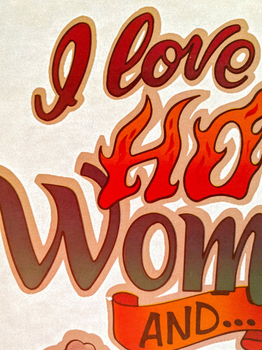 I Love Hot Women and Cold Beer Vintage Iron On Heat Transfer