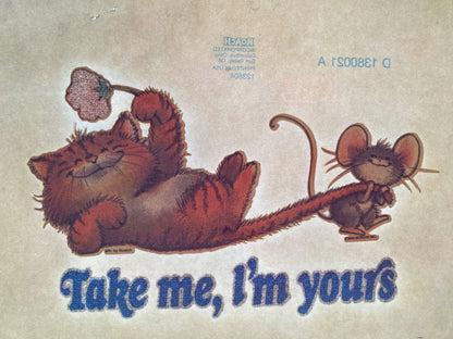 Take Me, I'm Yours Vintage Glitter Iron On Heat Transfer