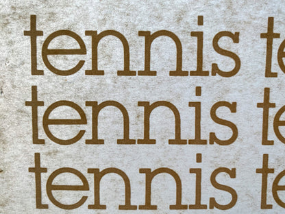 Tennis in White Vintage Iron On Heat Transfer