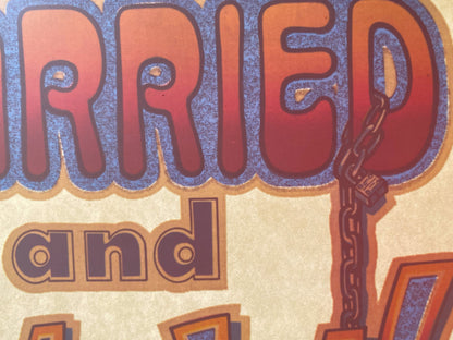 Married and Hatin' It! Vintage Glitter Iron On Heat Transfer