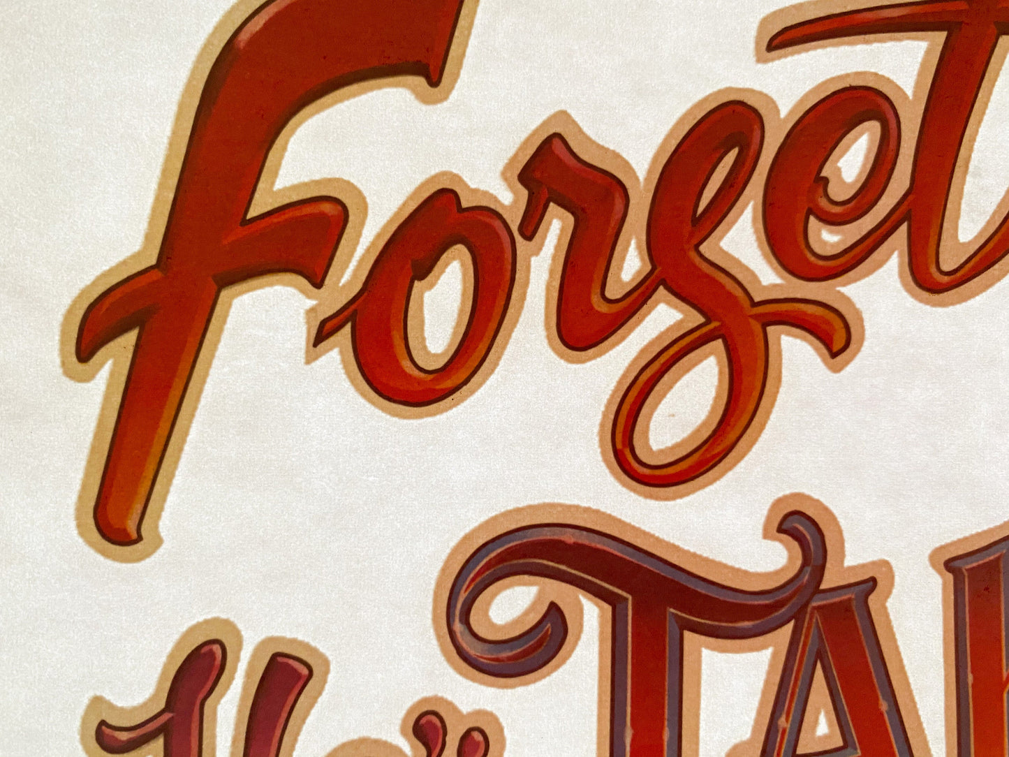 Forget It! He's Taken Vintage Glitter Iron On Heat Transfer