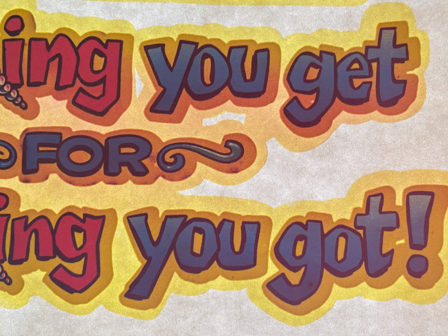 Alimony... Vintage Glitter Iron On Heat Transfer