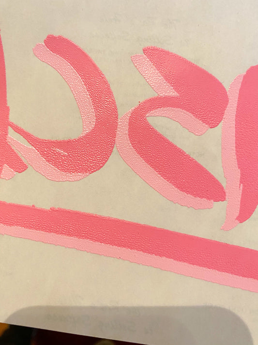 Pink Muscle Vintage Iron On Heat Transfer