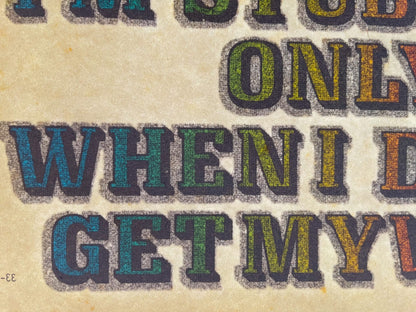 I'm Stubborn... Vintage Glitter Iron On Heat Transfer