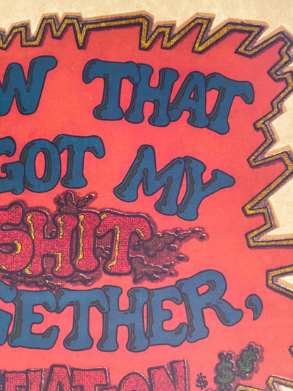 Now That I Got My Sh!t Together... Vintage Iron On Heat Transfer