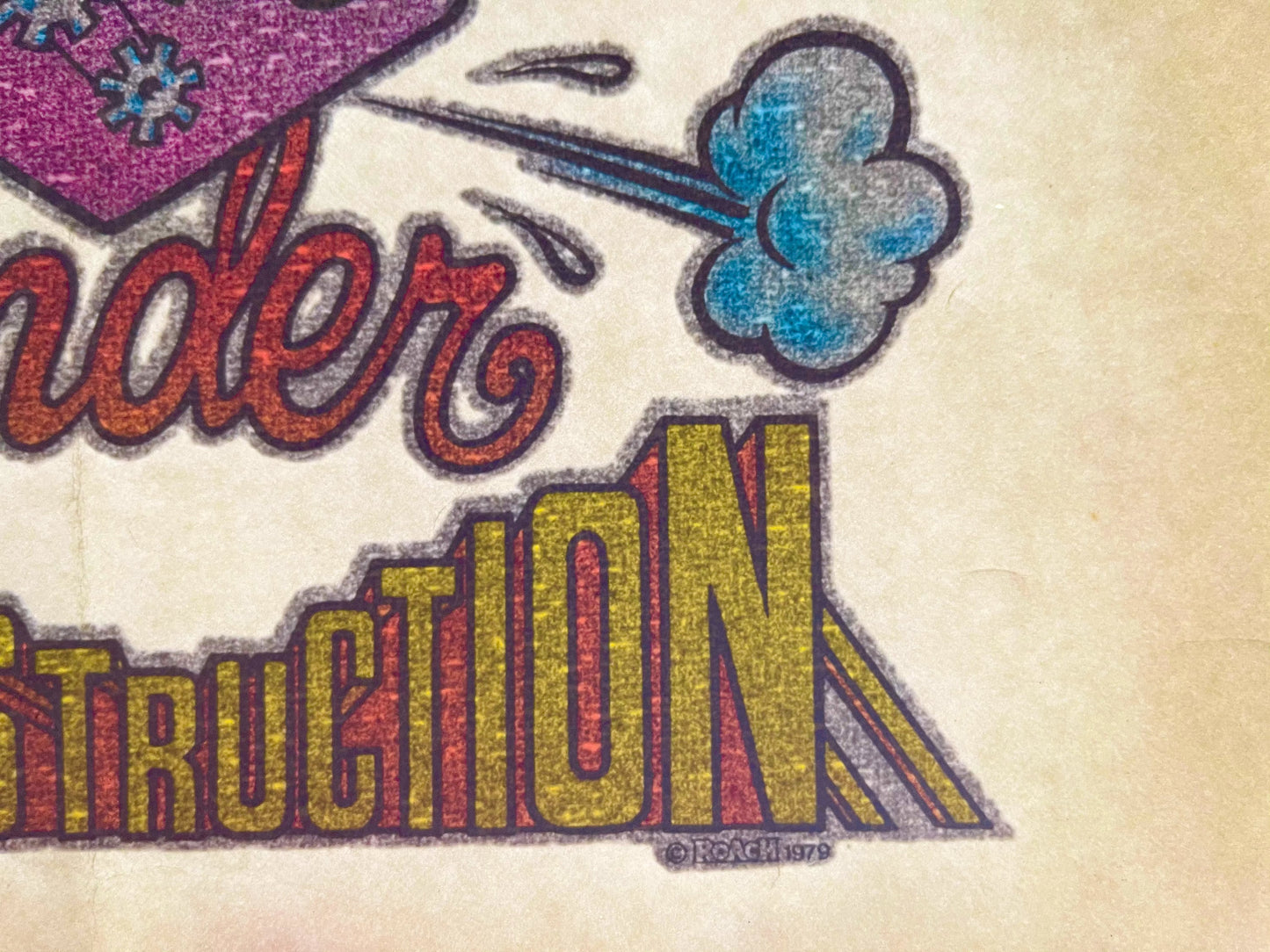 Baby Under Construction Vintage Glitter Iron On Heat Transfer