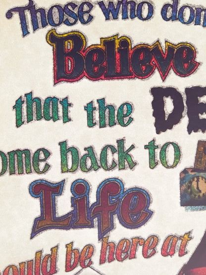 Believe That The Dead Come Back To Life... Vintage Iron On Heat Transfer