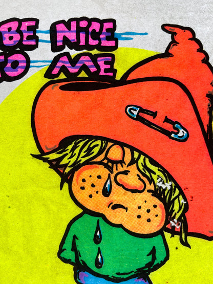 Be Nice To Me... Vintage Iron On Heat Transfer