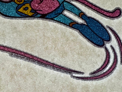 Pink Panther Super Panther Vintage Glitter Iron On Heat Transfer