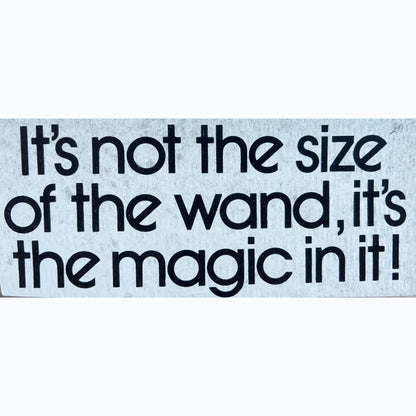 It's Not the Size of the Wand, It's the Magic in it! Vintage Iron On Heat Transfer