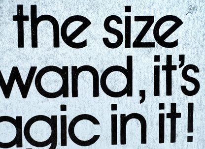 It's Not the Size of the Wand, It's the Magic in it! Vintage Iron On Heat Transfer