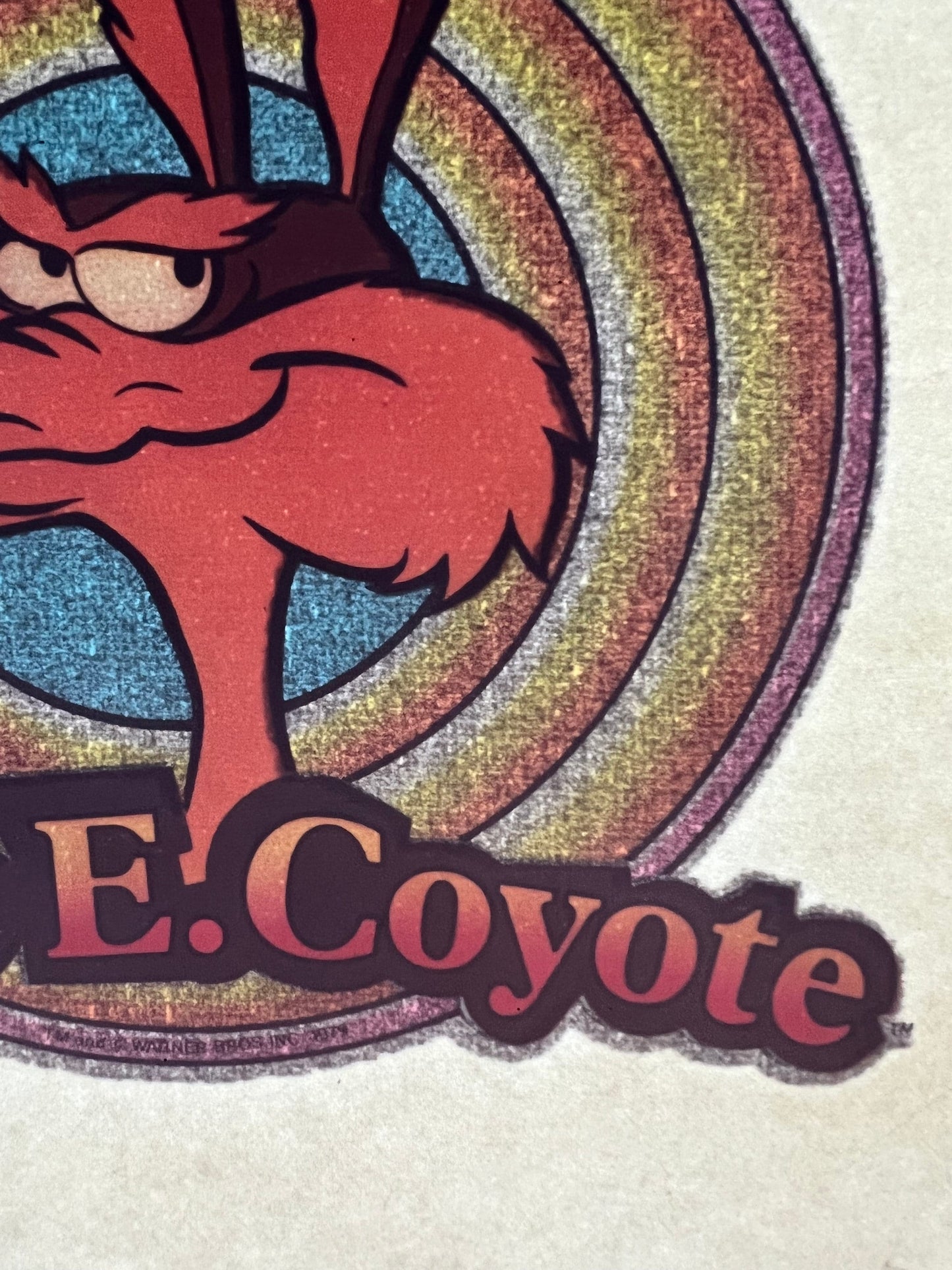 Wile E. Coyote Vintage Glitter Iron On Heat Transfer