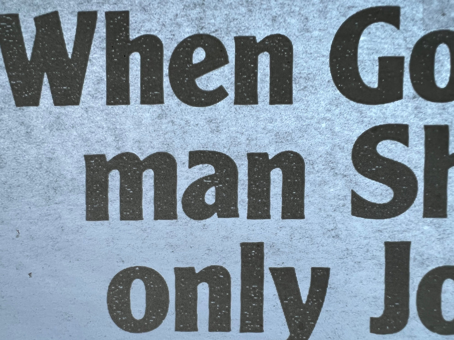 When God Made Man She Was Only Joking! Vintage Iron On Heat Transfer