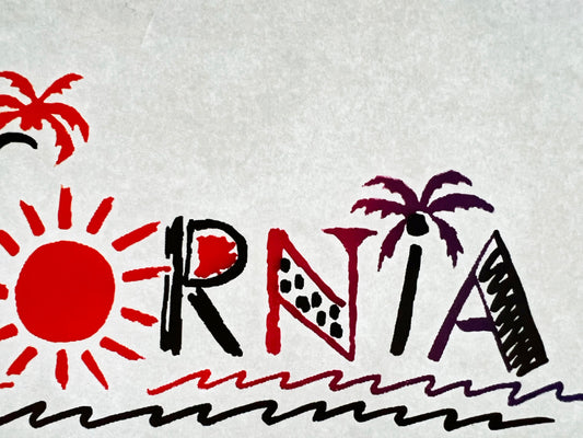 California Vintage Iron On Heat Transfer