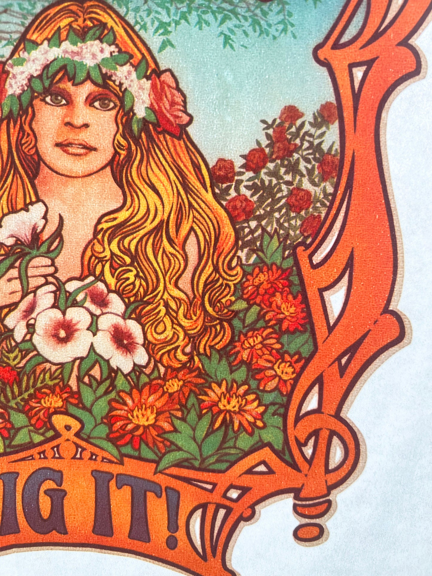 Life is a Garden. Dig it! Vintage Iron On Heat Transfer