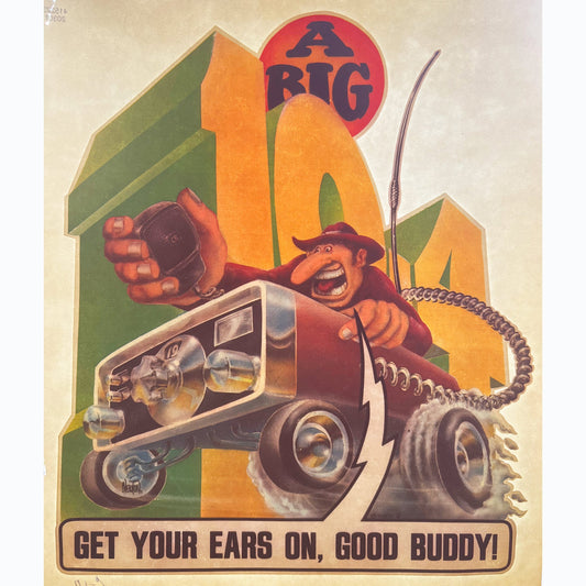 A Big 10-4 CB Radio Vintage Iron On Heat Transfer