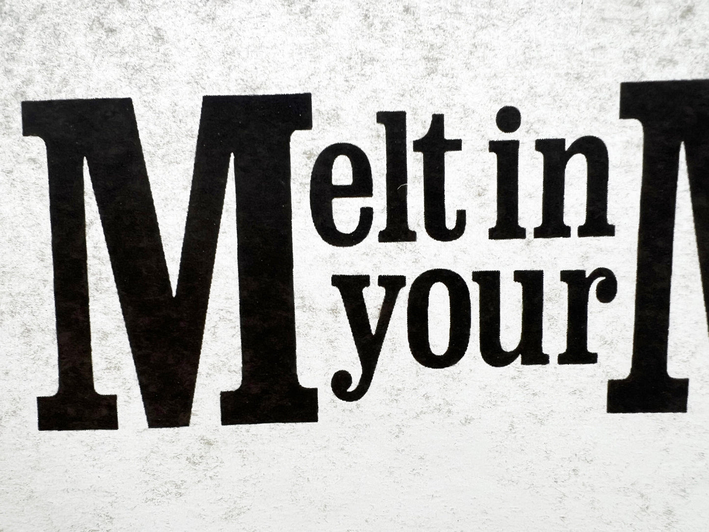 Melt in Your Mouth Vintage Iron On Heat Transfer