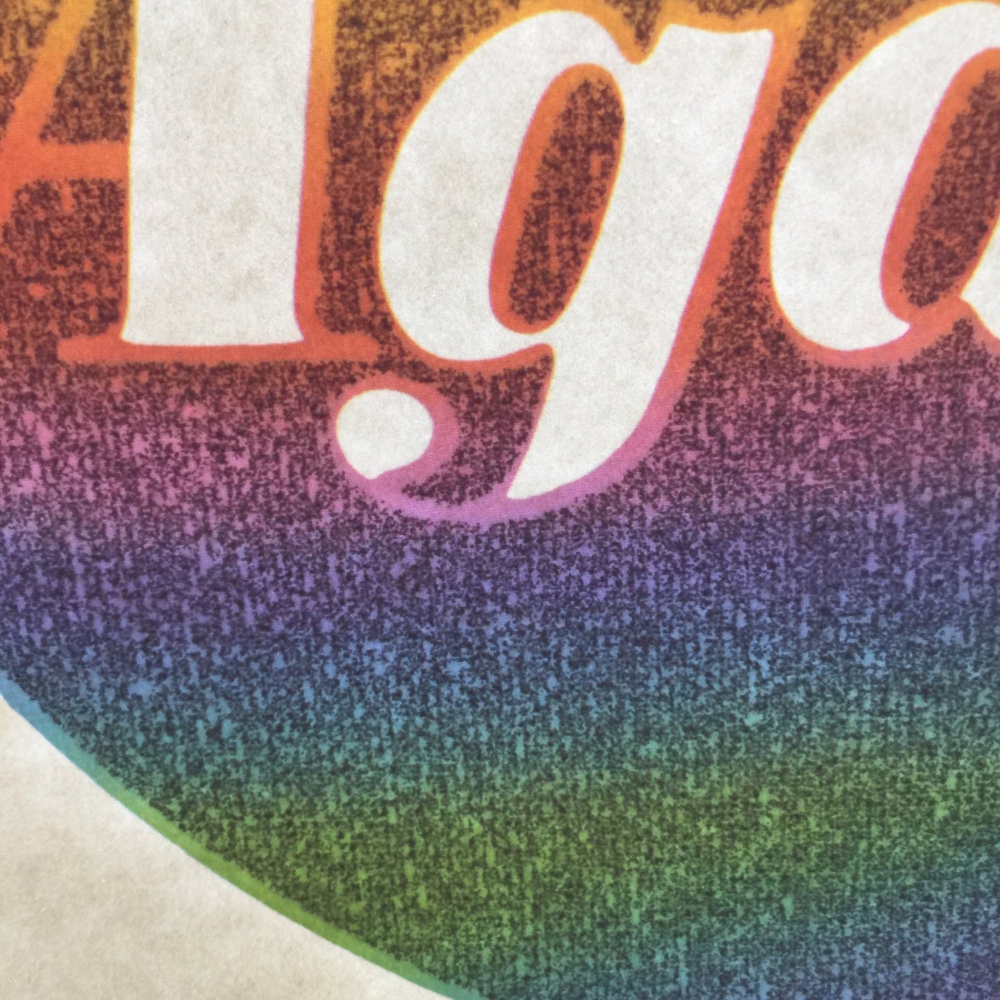 Let's Do It Again! Vintage Rainbow Glitter Iron On Heat Transfer