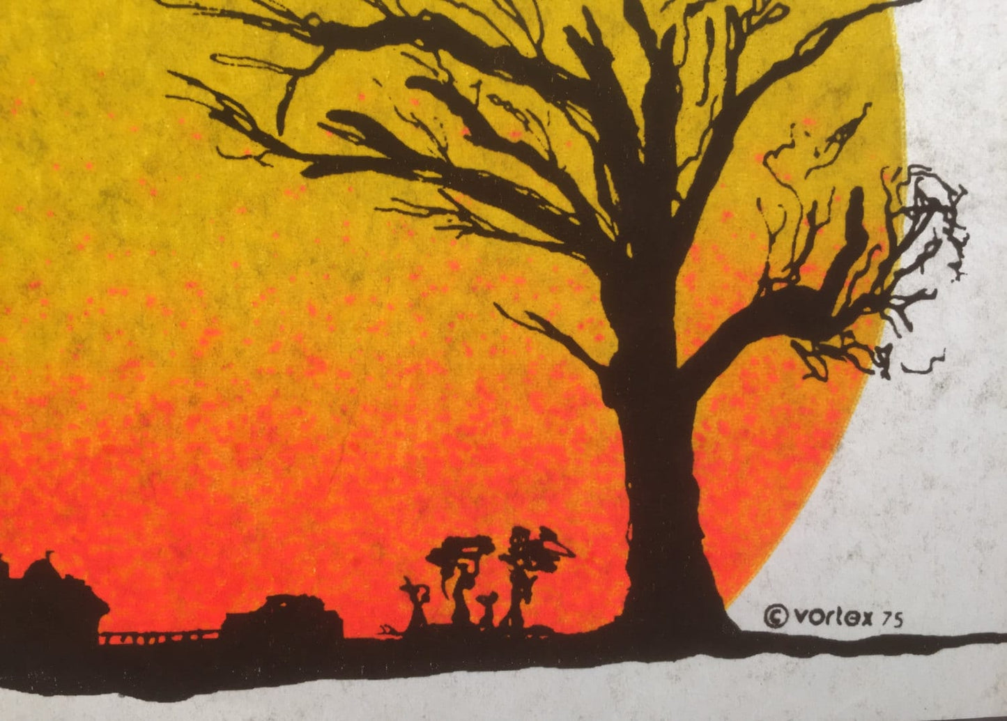 Landscape Sunset Vintage 1975 Vortex Iron On Heat Transfer