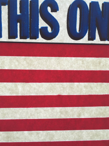 American Flag - Don't Burn This One Vintage Iron On Heat Transfer