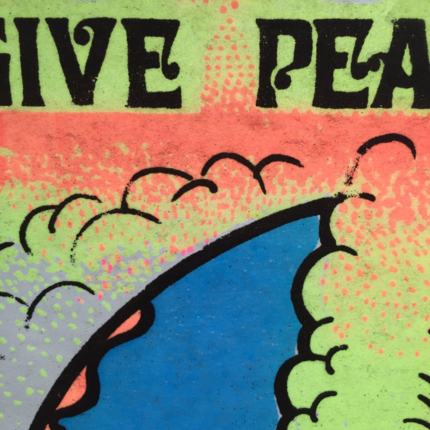 Give Peace A Chance Vintage 1973 Holoubek Studios Iron On Heat Transfer