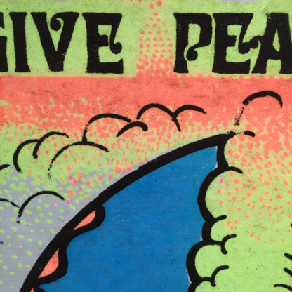 Give Peace A Chance Vintage 1973 Holoubek Studios Iron On Heat Transfer