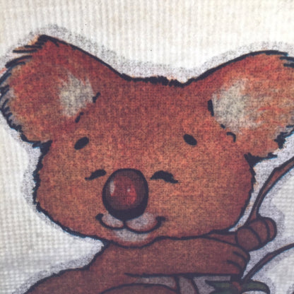 Koala Vintage Glitter Iron On Heat Transfer